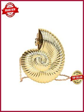 Metallic Seashell Clutch Crossbody Bag Party Evening Handbag